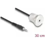 Audio kabelis DeLOCK 88188 0.3m 3.5mm vīrietis uz sieviete melns sudraba
