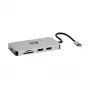 Eaton Tripp Lite USB-C dokstacija, divi displeji - 4K 60 Hz HDMI, USB 3.2 Gen 1, USB-A centrmezgls, GbE, atmiņas karte, 100W PD uzlāde, pelēka - dokstacija - USB-C - 2 x HDMI - 1GbE (U442-DOCK)