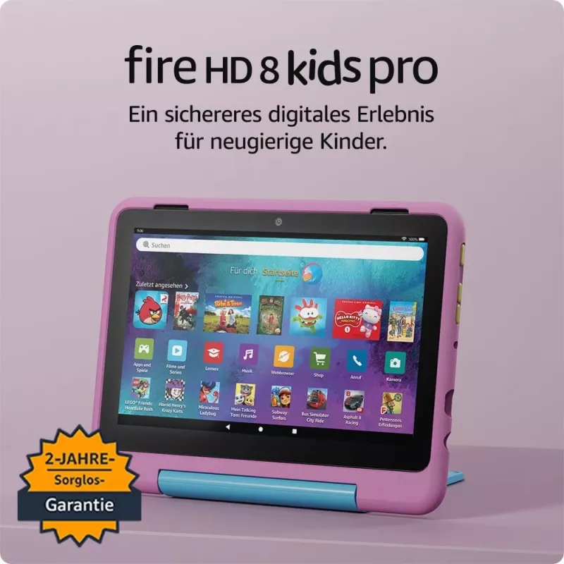 Amazon | Fire HD 8 Kids Pro (2024) | Rozā | 1280 x 800 pikseļi | 32 GB | Wi-Fi | 802.11ac | Bluetooth 5.2 versija