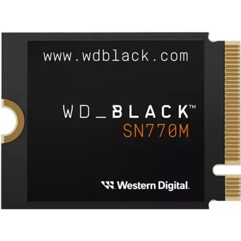 WD Melns SN770M WDBDNH0020BBK-WRSN - SSD - 2 TB - iekšējais - M.2 2230 - PCIe 4,0 x4 (NVMe) (WDBDNH0020BBK-WRSN)