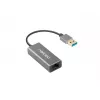 USB centrālmezgls NATEC Cricket USB 3.2 Gen 1 Type-A ar RJ-45 Ethernet 1000 Mbit/s, alumīnija korpuss, melns