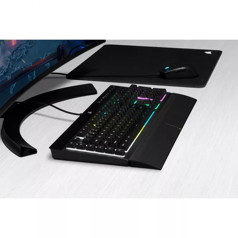 Corsair K55 RGB PRO tastatūra Spēļu USB QWERTZ Vācu Melna