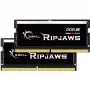 SO-DIMM 32 GB DDR5-4800 (2x 16 GB) Dual-Kit, Arbeitsspeicher schwarz, F5-4800S3434A16GX2-RS, Ripjaws, INTEL XMP