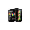 Datora torņa korpuss KRUX Empero KRXD010, ATX, melns — atbalsta GPU līdz 420 mm, CPU dzesētājus līdz 155 mm, 2x 3,5 collu + 3x 2,5 collu nodalījumi