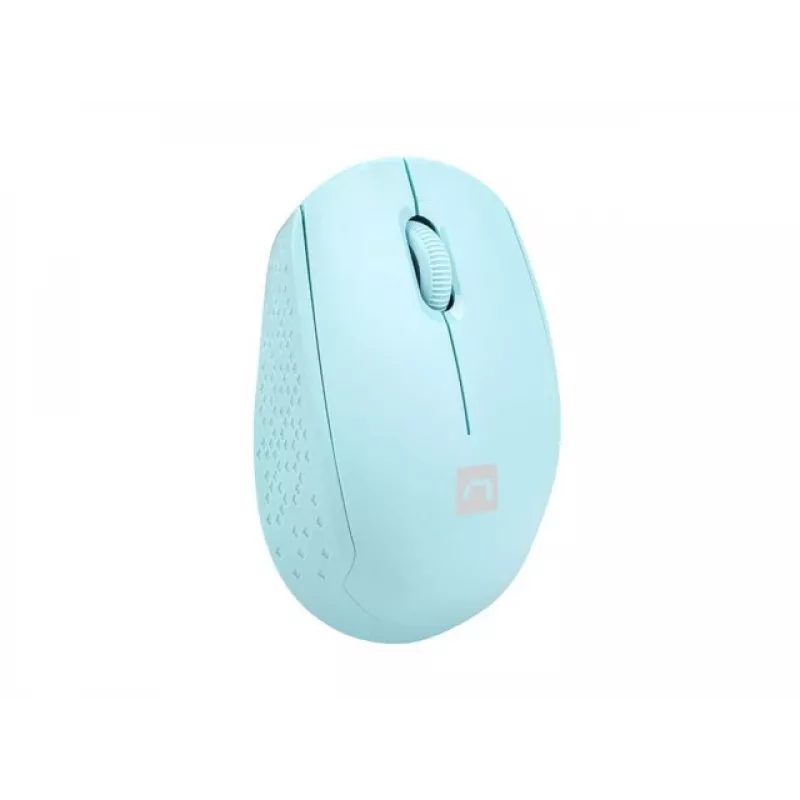 Bezvadu pele abām rokām NATEC STORK — Bluetooth + USB Type-A, 1600 DPI, 3 pogas, gaiši zila