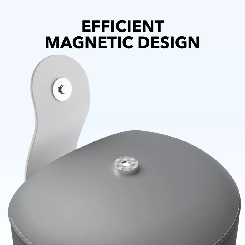 Austiņu maciņš Anker Soundcore Space One Pro ar magnētiskām metāla pogām, pelēks