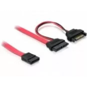 SATA kabelis DeLOCK 84418 0,5 m sarkans