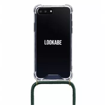 Telefona kulona maciņš Lookabe iPhone 7/8 Plus — zelta ar zaļu siksnu