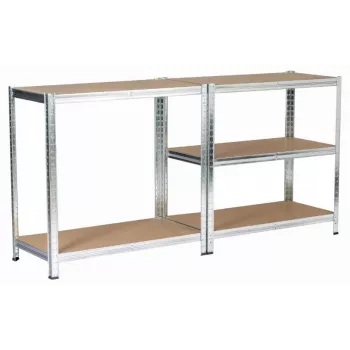 Metāla noliktavas plaukts sudrabains 180X90X40CM