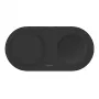 Belkin WIZ021VFBK - 2-in-1 bezvadu uzlādes paliktnis ar Qi2 tehnoloģiju 15 W, melns