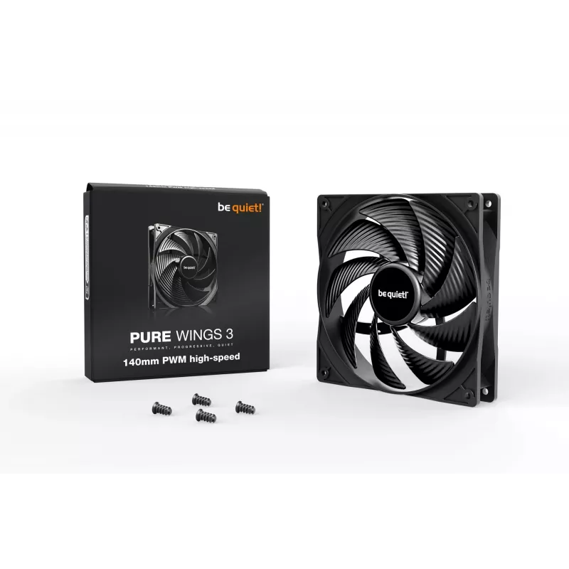 be quiet Pure Wings 3 140mm PWM lielā ātruma datora korpusa ventilators 14 cm Melns 1 gab.