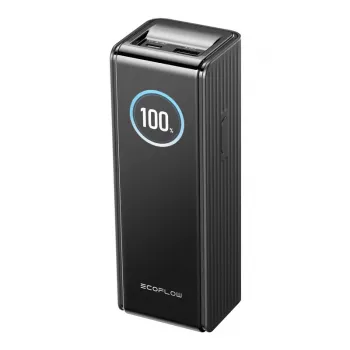 Ārējais akumulators EcoFlow RAPID EF-RAPID25K140W-B-EU 25000 mAh, 3 pieslēgvietas (2×USB-C, 1×USB-A), Melns