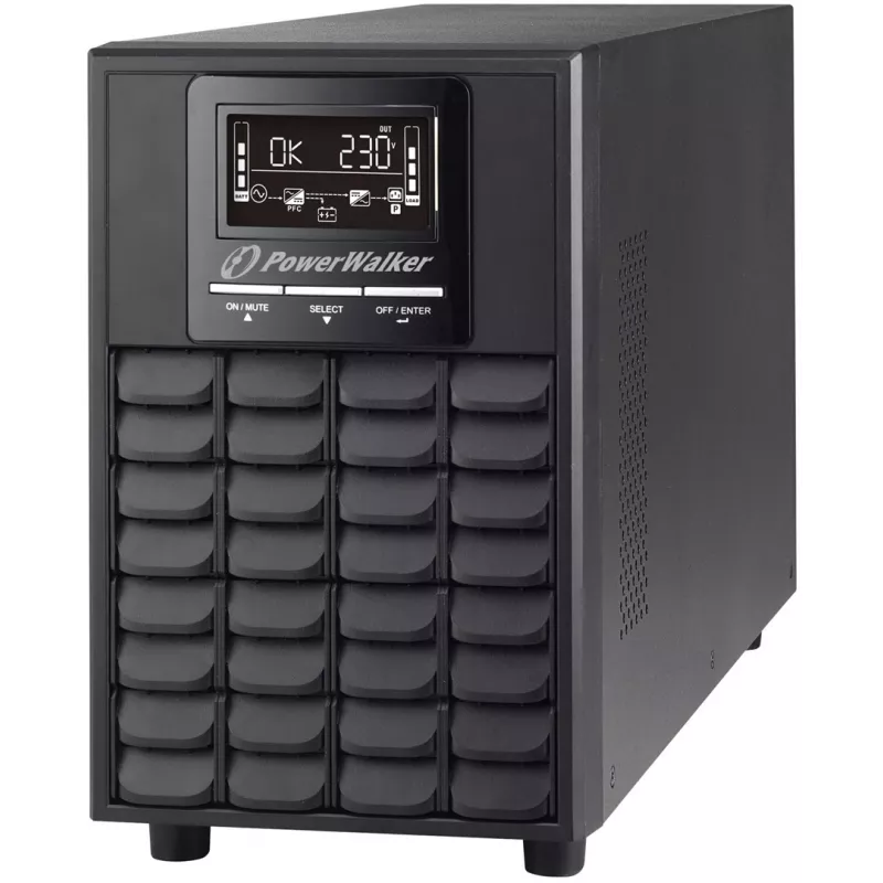 PowerWalker VFI 1500 CG PF1 dubultās pārveidošanas (tiešsaistes) 1,5 kVA 1500 W 4 maiņstrāvas kontaktligzdas
