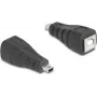 Kabeļa dzimuma pārveidotājs DeLOCK 67200 Mini USB uz USB Type-B, melns