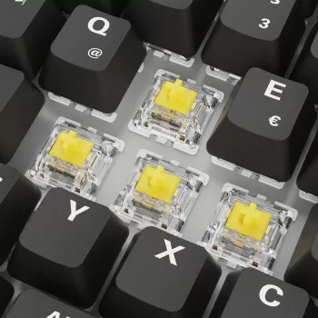 Mehāniskā spēļu klaviatūra Sharkoon Skiller SGK50S3 PBT Melna Dzeltena RGB