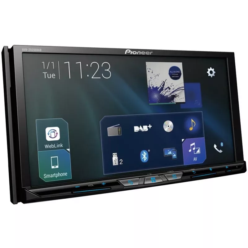 AVH-Z9200DAB, melns, 2 DIN, 50 W, 4.0 kanāli, 50 W, CD, CD-R, CD-RW, DVD, DVD-