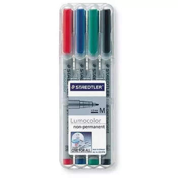 Marķieris Staedtler 315 WP4 melns zils zaļš sarkans