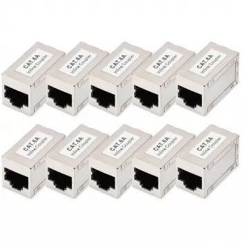 Digitus CAT 6A modular couplers shielded 10 pieces RJ-45 Gold contacts