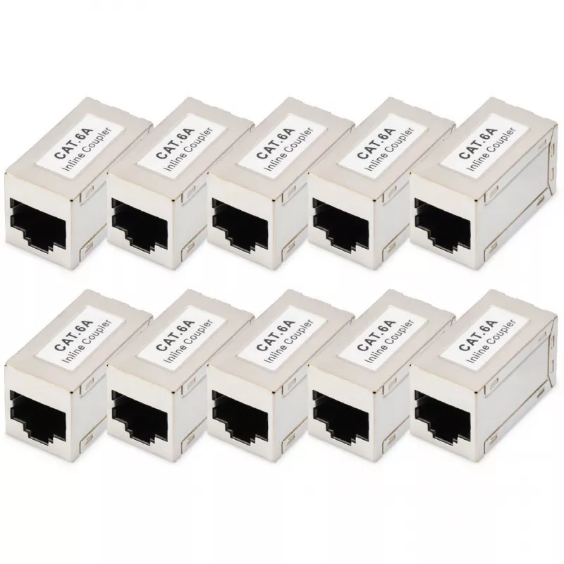 Digitus CAT 6A modular couplers shielded 10 pieces RJ-45 Gold contacts