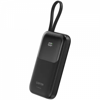 OnPower 101 iebūvēts kabelis 10000 mAh PD22.5W Melns
