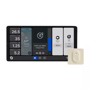Divu vadības paneļu Shelly Wall Display X2 WiFi/BLU (sudraba) + BLU H&T