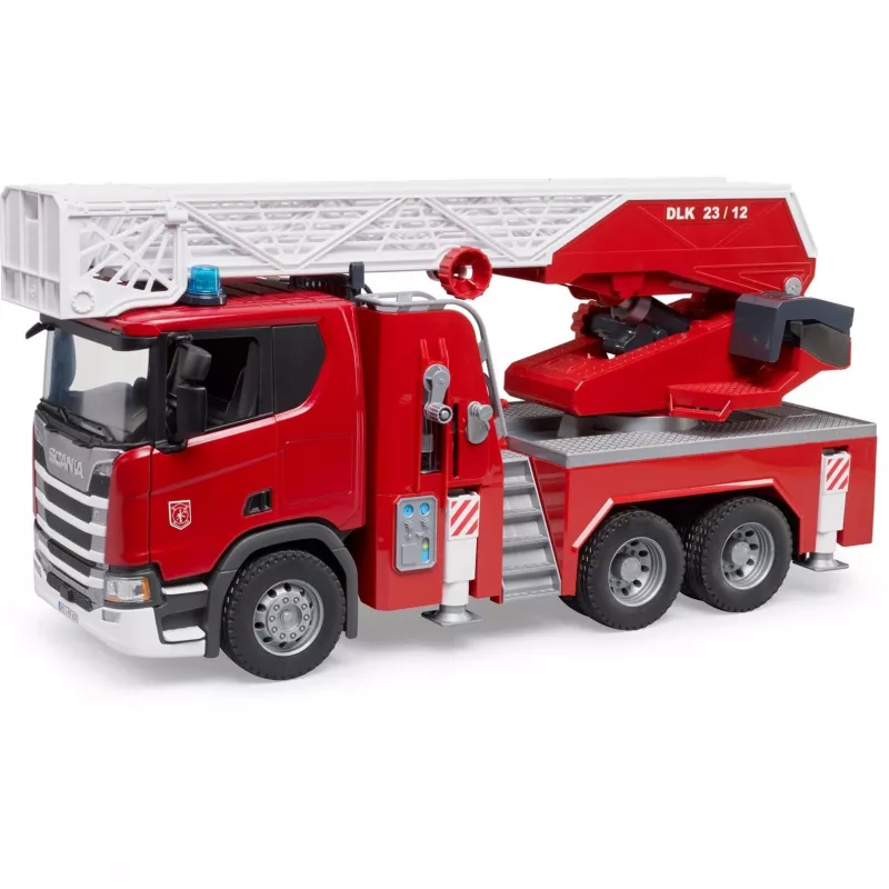 Ugunsdzēsēju mašīna BRUDER Scania Super 560R Sarkana Balta Plastmasa 3+