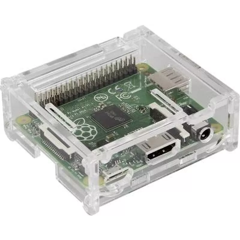 Korpuss Joy-IT Raspberry Pi A+ caurspīdīgs RB-Casea+01 — aizsargapvalks, caurspīdīga plastmasa