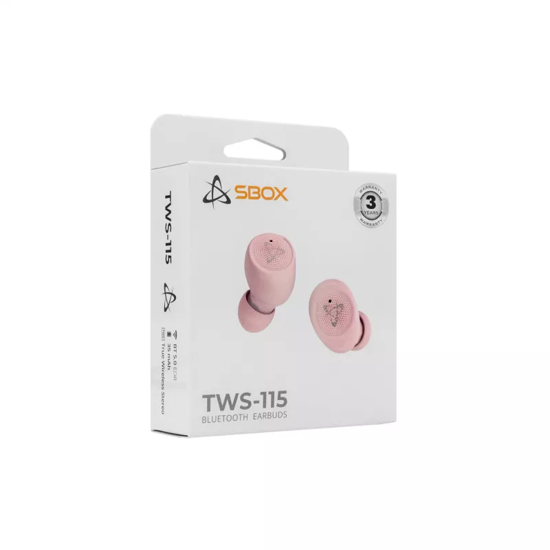 Austiņas SBOX EB-TWS115 rozā