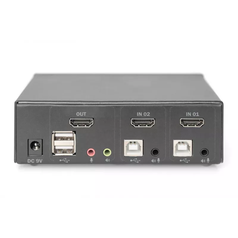 KVM slēdzis Digitus 2 pieslēgvietu viens displejs 4K HDMI