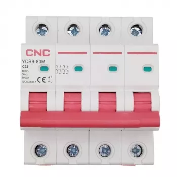 CNC Automātslēdzis, 4P, 25A, C klase, 6kA