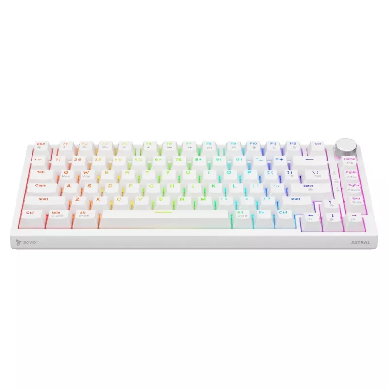 Savio ASTRAL WHITE JADE tastatūra Gaming USB QWERTY US International