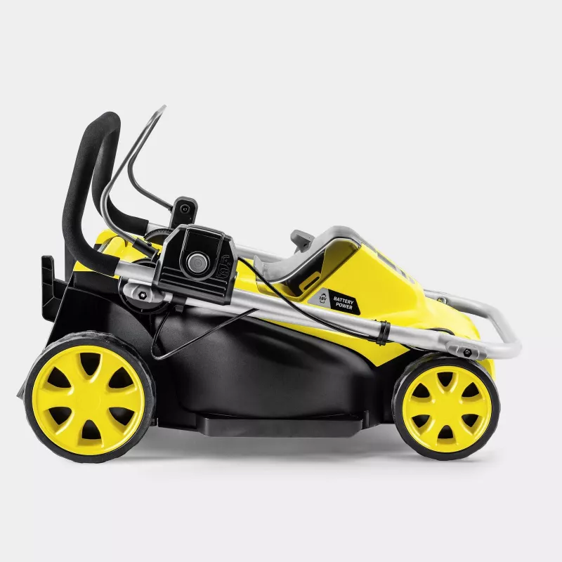 Kājāmgājēja zāliena pļāvējs Karcher LMO 3-18, akumulators 18 V, griešanas platums 340 mm, piemērots līdz 350 m², augstums 25–60 mm