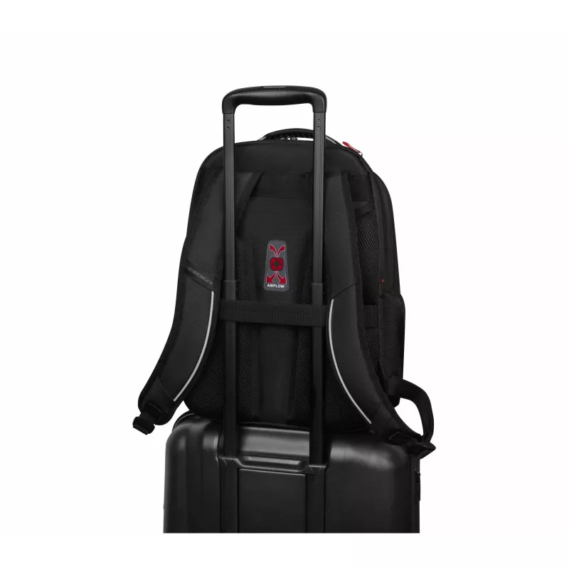 Ikdienas mugursoma Wenger SwissGear Altair melna poliesters PVC 79% pārstrādāts