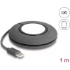 DeLOCK 83019 USB Type-C ievelkams magnētiskais uzlādes kabelis Apple Watch, 1 m, pelēks