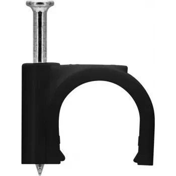 Goobay kabeļu skava 12 mm, melna (64684)