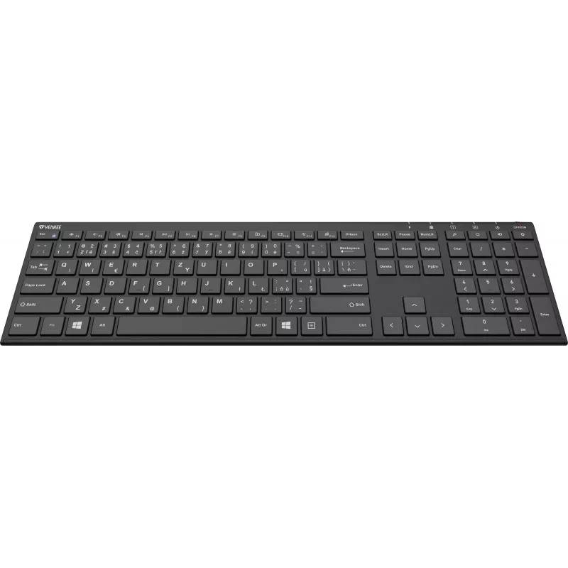 Bezvadu tastatūra YENKEE YKB 2000 CSBK — plāns kompakts dizains, bezvadu savienojums