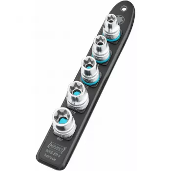 Hazet 900E-SR/5 — 1/2 collu piedziņas TORX E12–E20 īso uzgriežņatslēgu komplekts