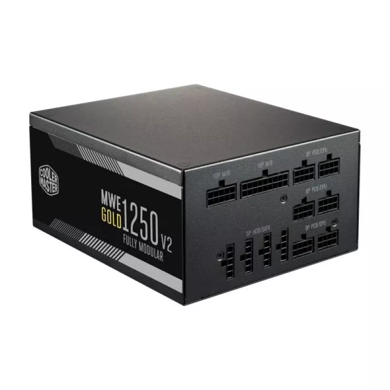 Cooler Master MPE-C501-AFCAG-EU MWE Gold V2, ATX 1250W, RTX Ready, modulārs, 140mm, melns