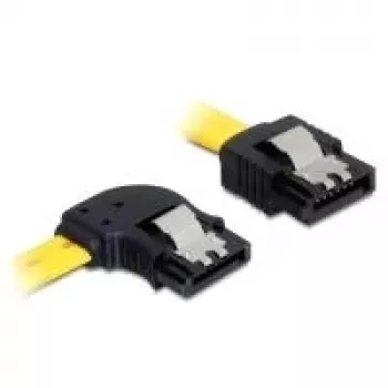 SATA kabelis vīrišķais/vīrišķais DeLOCK 0.7m dzeltens 82826
