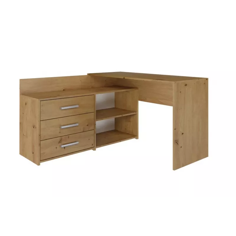 Stūra datorgalds Top e Shop DANY ARTISAN KPL, L-veida, skaidu plāksne, ozola krāsā