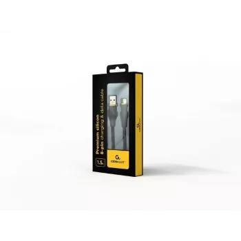 USB-A uz Lightning kabelis Gembird CC-USB2S-AM8PM-1.5M-BK — USB 2.0, 1,5 m