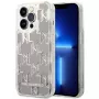 Karl Lagerfeld KLHCP14XLMNMS iPhone 14 Pro Max 6.7 cietais maciņš sudrabs / sudrabs Liquid Glitter Monogram