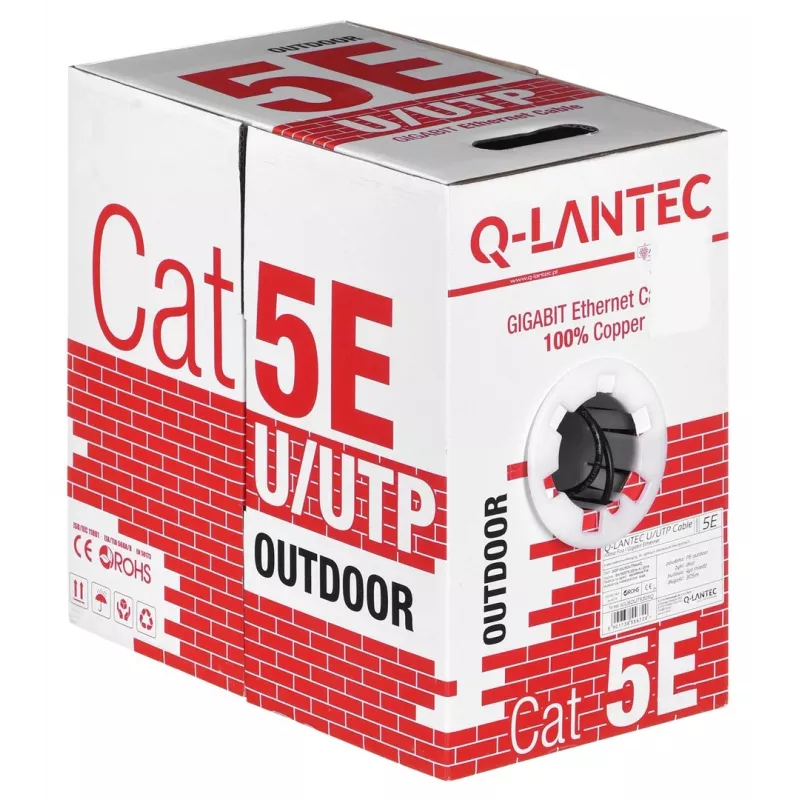 Alantec KIU5OUTS305Q tīkla kabelis melns 305 m Cat5e U/UTP (UTP) (KIU5OUTS305Q)