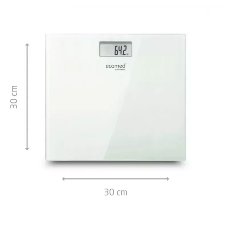 Ecomed by Medisana PS-72E personālie svari - 150 kg, stikla platforma, balta