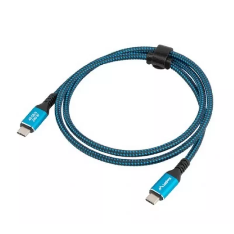 USB-C kabelis LANBERG CA-CMCM-45CU-0010-BK 1 m, 240W jauda, 8K@60Hz video
