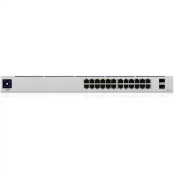 Ubiquiti Networks UniFi USW-24 pārvaldāms L2 Gigabitu Ethernet (10/100/1000) bez PoE, stiprināms statīvā
