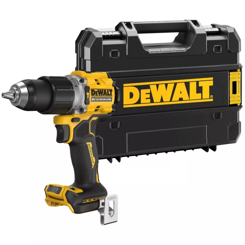 Pistoles roktura urbjmašīna DeWalt DCD805NT-XJ — 18 V bezsuku motors, 2000 apgr./min, 90 N·m, 13 mm patrona, 1,34 kg