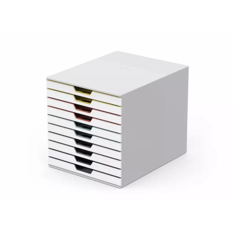 Dokumentu glabāšanas kaste Durable VARICOLOR Mix 10 Plastmasas Daudzkrāsains Balts 763027