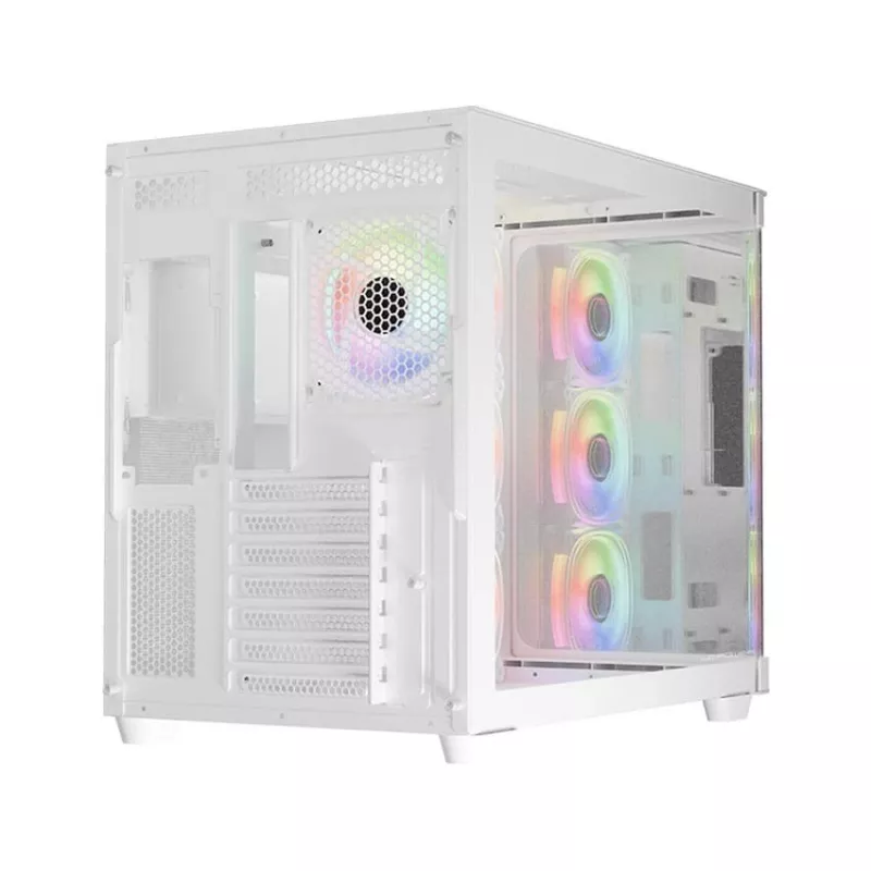 Datora korpuss Midi LC-Power Gaming 8001W Pro-Storm Light, ATX, melns