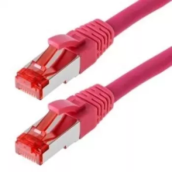 Tīkla kabelis Helos CAT6 S/FTP (PIMF) 1m fuksīna